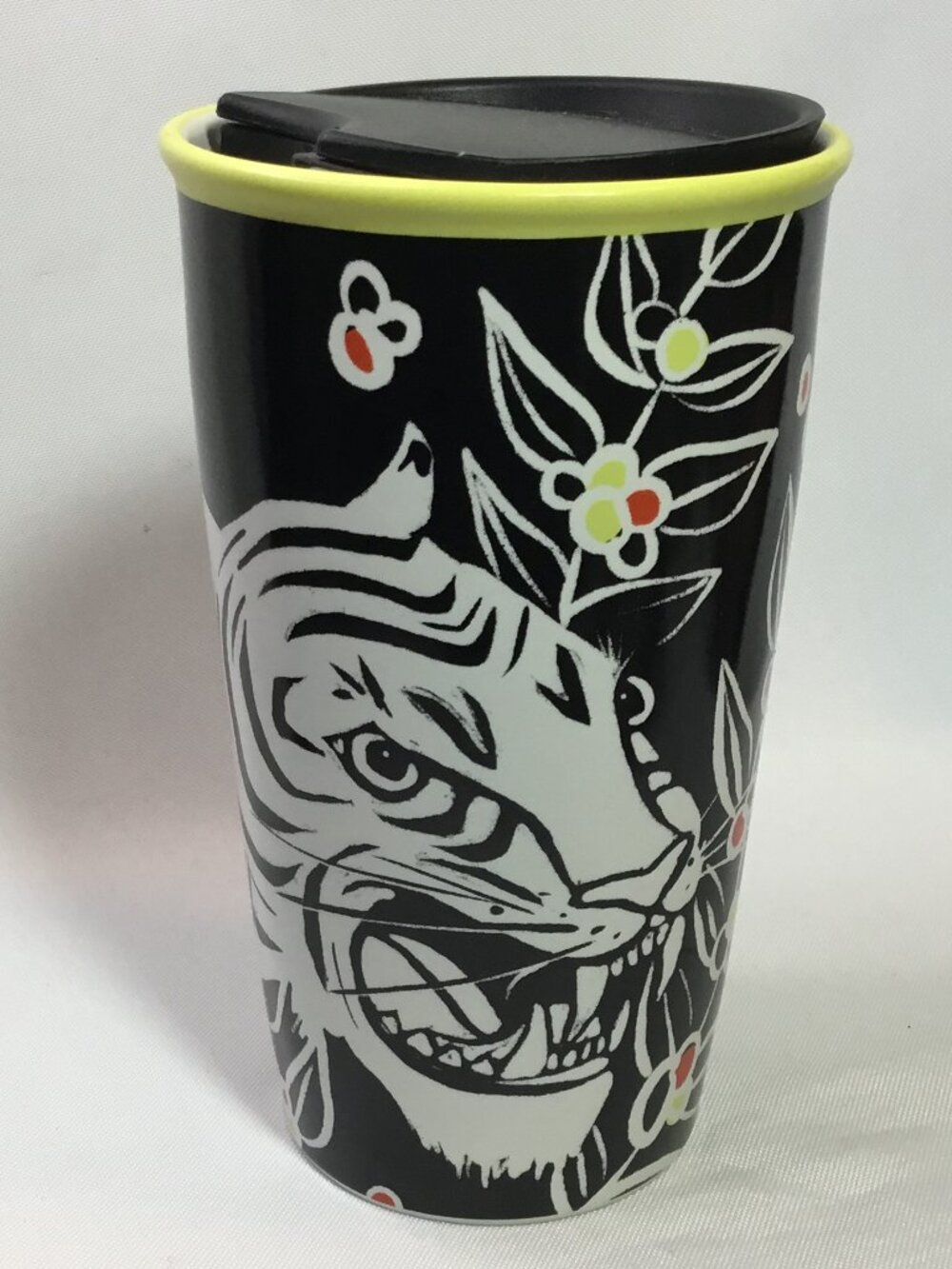 2018 Starbucks Sumatra Collection White Tiger Travel Tumbler w/Lid Mug Cup 12oz